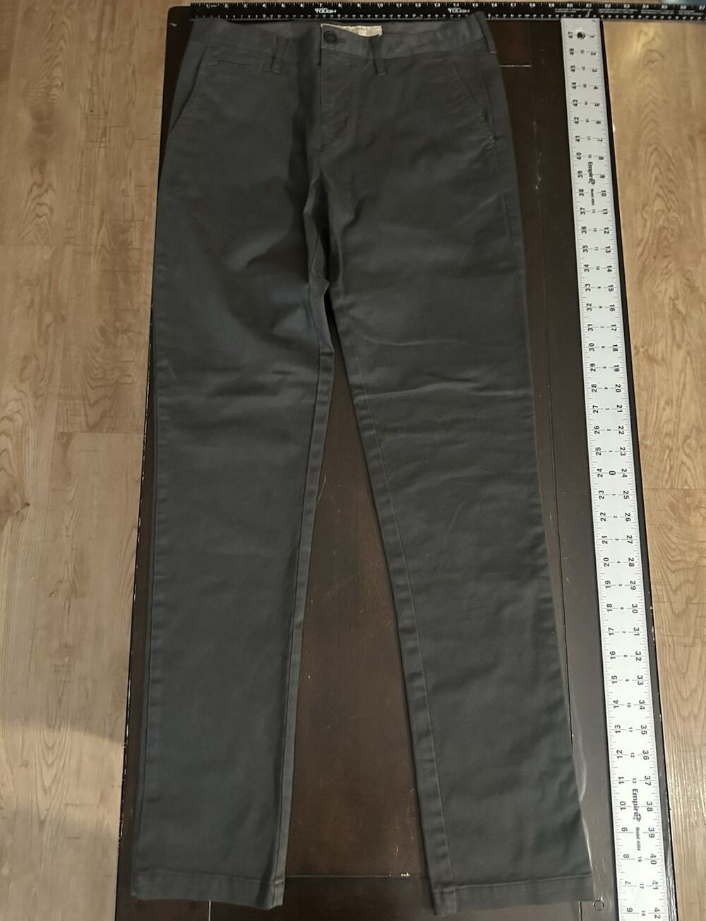 Burberry Brit Vintage Mens Chino Pants Trousers 29x32 Dark Gray Stretch Cotton